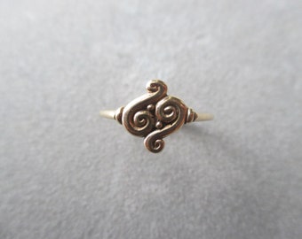 14Kt Solid Gold Spiral Ring