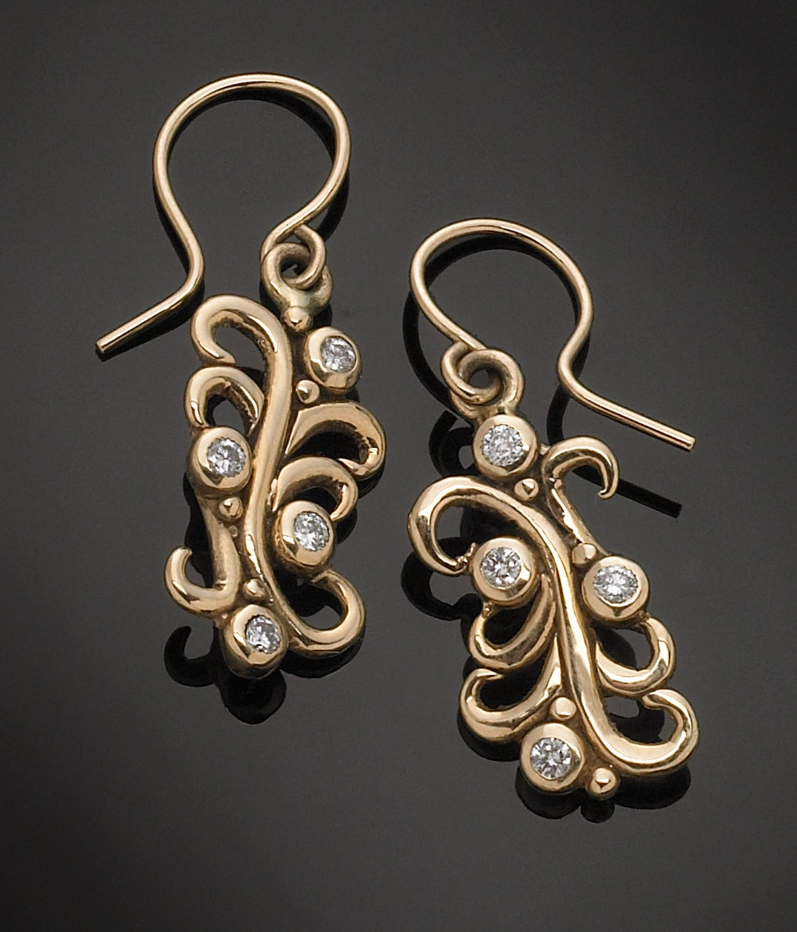 14Kt Gold Diamond Earrings