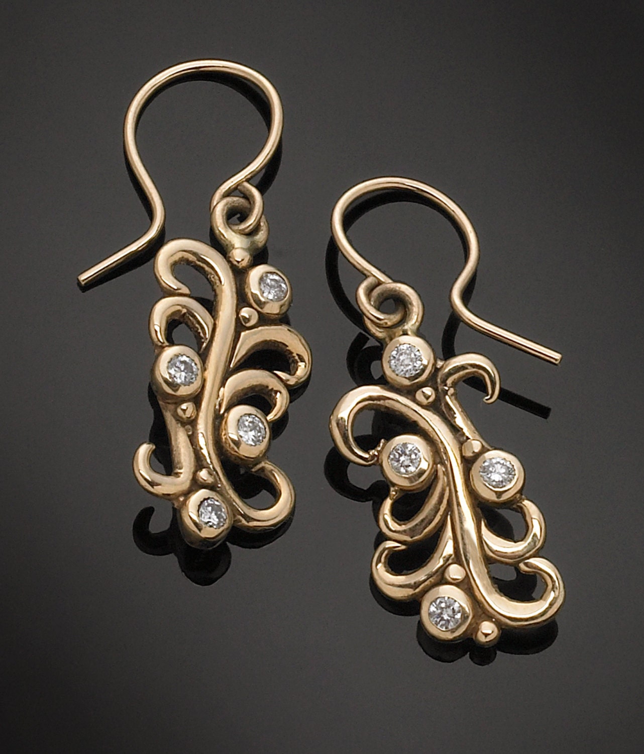 Ember Swirl Earrings Gold