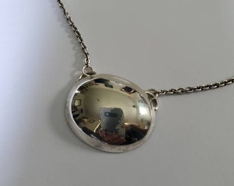 Sterling Silver Oval Spoon Pendant