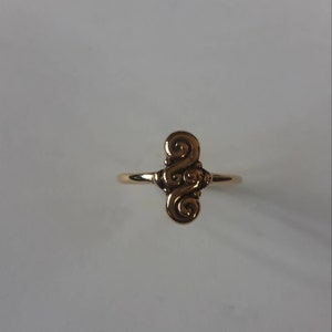 14Kt Yellow Solid Gold Spiral Ring