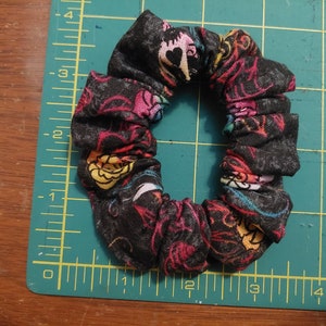 Scrunchie made from Day of the Dead Print Fabric MADE TO ORDER