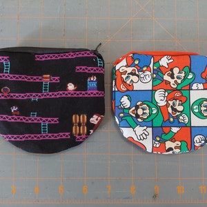 Coin Pouch made from Video Game Fabric with Lining