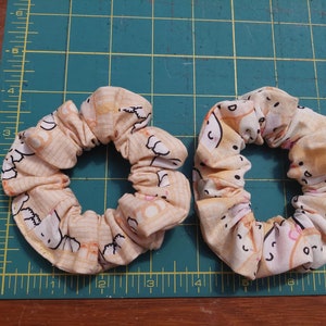 Scrunchies made from Dumpling Fabric MADE TO ORDER