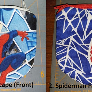 Coin Pouch made from Spider Hero Fabric with Lining