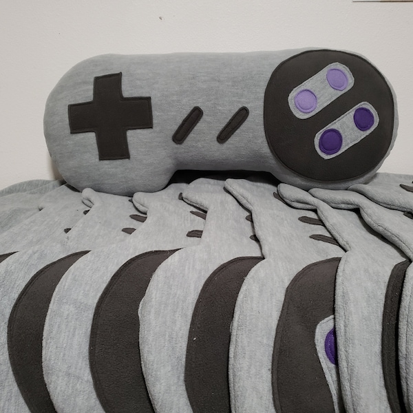 Handmade SNES Controller Pillow (13'' x 26'')