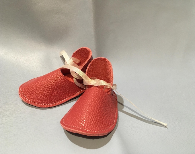 Premie Baby Rose CowHide Crib Shoes