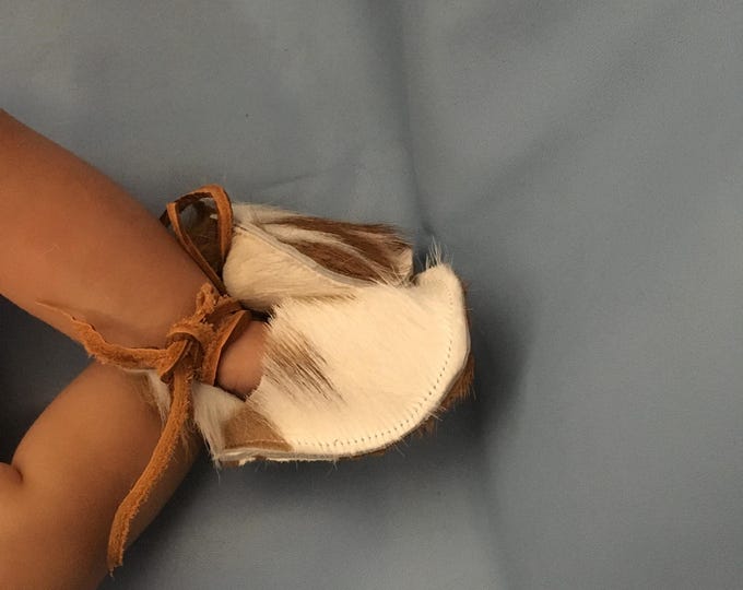 Premie Baby CowHide Crib Shoes
