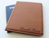 Passport Cover Personalized, Travel Wallet Gift For Women or Men, Custom Passport Cover, Custom Engraved Monogram Gift, Passport Cover