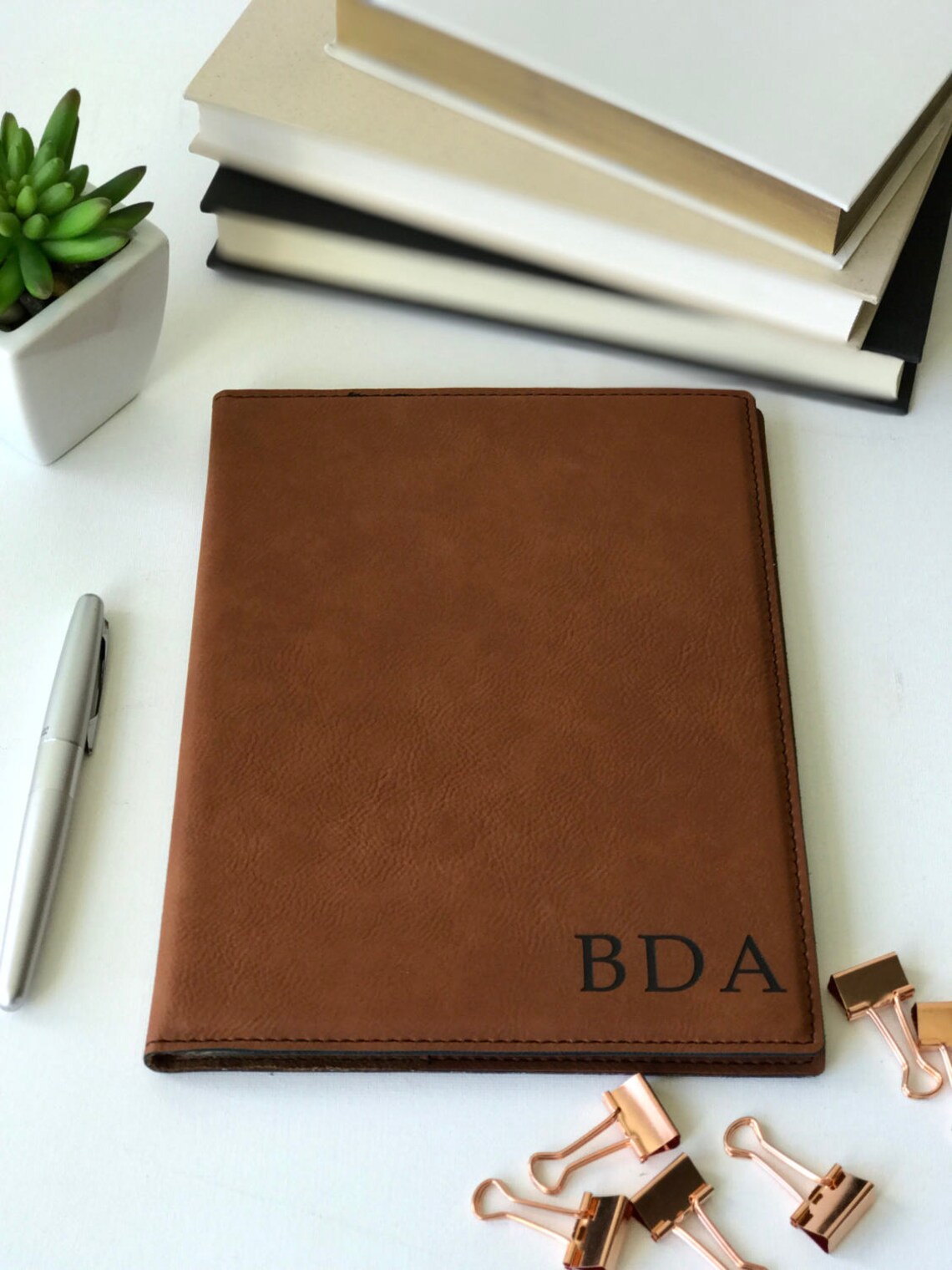 Personalized Leather Portfolio Corporate Gift Business Logo Etsy