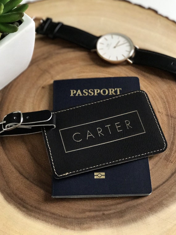 Personalized Luggage Tag Leather Luggage Tag Logo Corporate Etsy