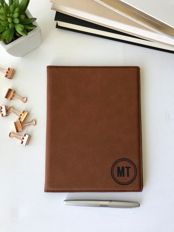 Personalized Leather Portfolio Corporate Gift Business Logo Etsy