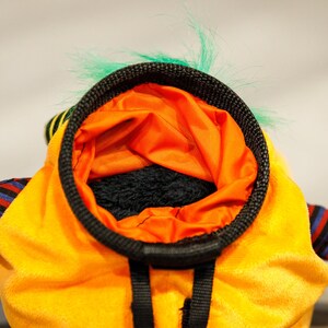 Crimp Chimps Orange Monster Stuffed Animal Chalk Bag image 3