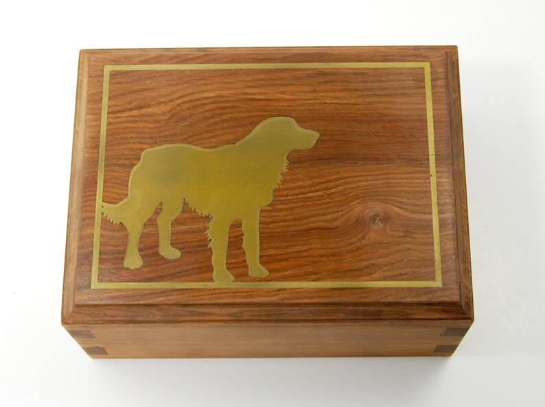 Custom made wood pet urn with gold inlay hand crafted urns Etsy