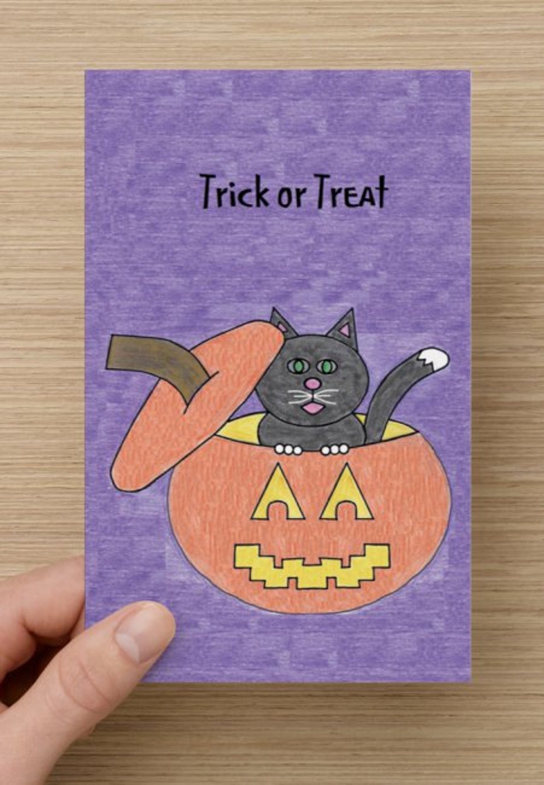 Trick or Treat Halloween Card - Etsy