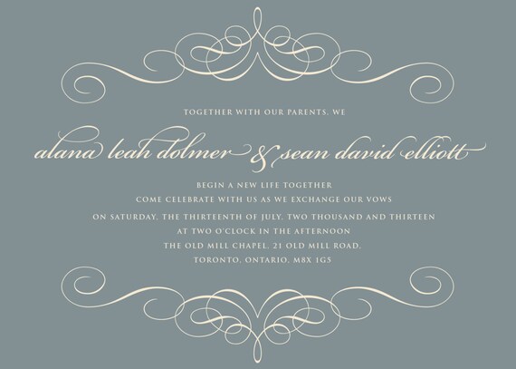Printable Wedding Invitations Wedding Invitation Grey Diy Etsy