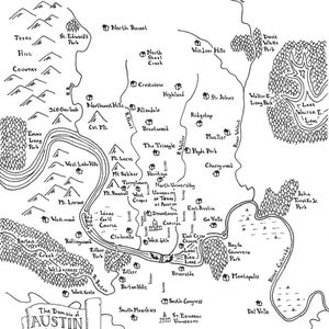 Fantasy map of Austin
