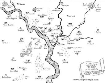 Fantasy maps of northern English cities: York, Lincoln