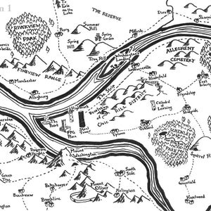 Fantasy map of Pittsburgh