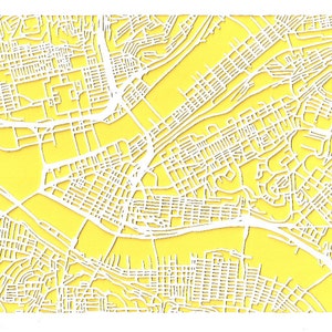 Pittsburgh cut paper map print image 3