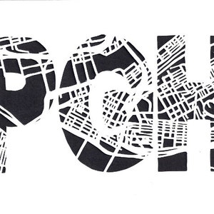 PGH -- cut paper map (original)