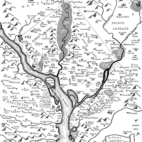 Fantasy map of Washington, DC