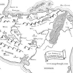 Fantasy map of Honduras