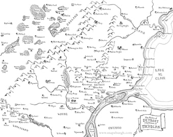 Mappa fantasy di Detroit