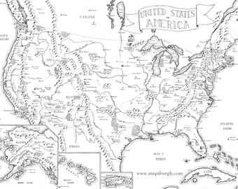 Mappa fantasy degli Stati Uniti