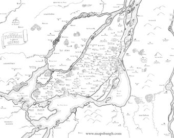 Mappa fantasy di Montreal