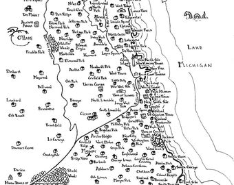 Fantasy map of Chicago