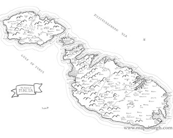 Mappa fantasy di Malta
