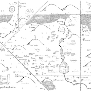 Fantasy map of Slippery Rock, PA