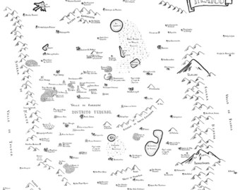 Mappa fantasy di Città del Messico