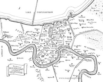 Mappa fantasy di New Orleans