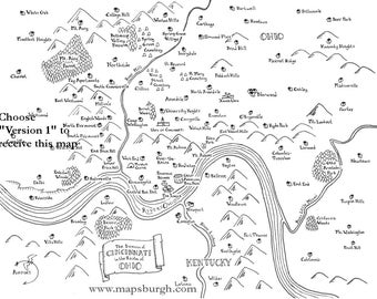 Mappa fantasy di Cincinnati