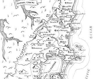 Mappa fantasy di Wollongong