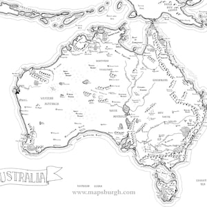 Fantasy map of Australia