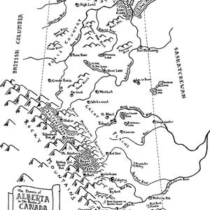Carte fantastique de l'Alberta