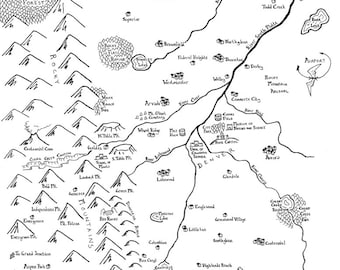 Fantasy map of Denver