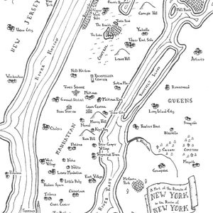 Mapa de fantasía de los distritos de Nueva York