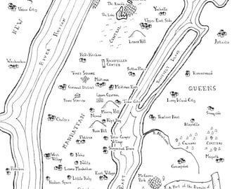 Fantasy map of New York boroughs