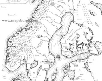 Fantasy map of the Nordic and Baltic Countries