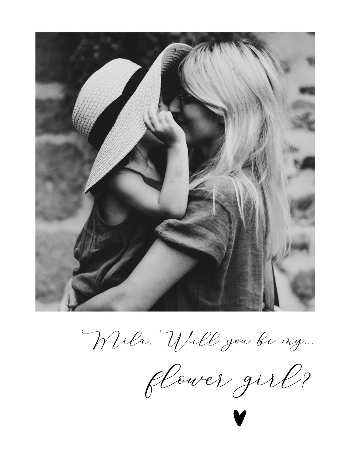 Photo Flower Girl Proposal Card Template / Printable Will You Etsy