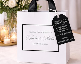 Wedding Welcome Bags Hotel Welcome Gift Bags Elegant Personalized with Names for Guests