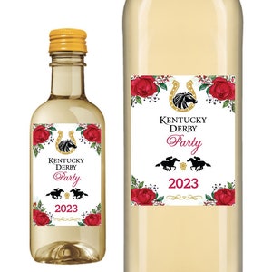 Kentucky Derby Wine Label, Horse Race Party Gift, Printed or DIY Instant Access, Digital