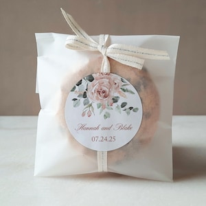 Altrosa Hochzeitsaufkleber, Hochzeitsküsse Etiketten, Altrosa Aufkleber, Altrosa Geschenkanhänger, runde Aufkleber für Gastgeschenke