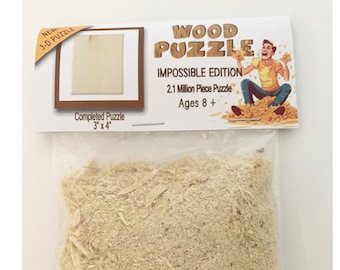 Wood Puzzle Gag Gift, Gift for Him, Birthday Gifts, Joke Present, Fathers Day Gift, Puzzle Lover Gift, Funny Novelty Joke, White Elephant