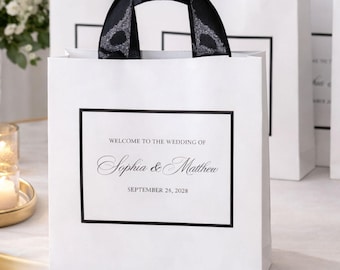 Wedding Welcome Bags Hotel Welcome Gift Bags Elegant Personalized with Names for Guests