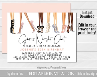 Ladies Night Invite Etsy